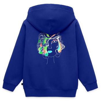 Damn it! Negative - Kids Premium Organic Zip-up Hoodie - royal blue - Back - AI Model Kid Male (0cm)