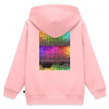 Colorful mosaic disco ball design - Kids Premium Organic Zip-up Hoodie - rose - Back - AI Model Kid Female (0cm)