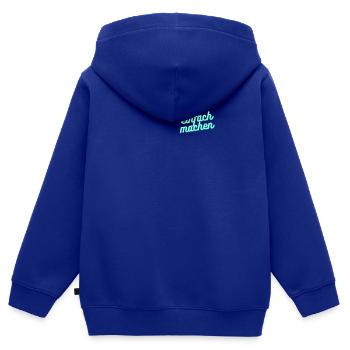 einfach machen - Kinder Premium Organic Zip Hoodie - Royalblau - Hinten - AI Model Kid Male (0cm)