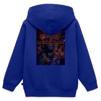 Illusions Collide: Carnival (Creepers Collection) - Kids Premium Organic Zip-up Hoodie - royal blue - Back - AI Model Kid Male (0cm)