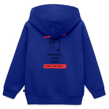 Montag Morgen - Kinder Premium Organic Zip Hoodie - Royalblau - Hinten - AI Model Kid Male (0cm)