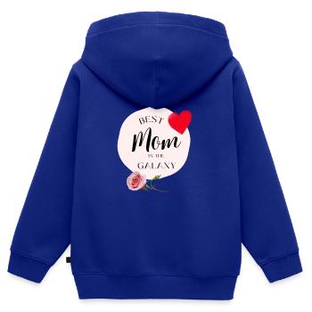 Die beste Mutter der Galaxis - Kinder Premium Organic Zip Hoodie - Royalblau - Hinten - AI Model Kid Male (0cm)