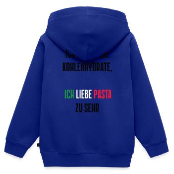 Spruch 3 - Kinder Premium Organic Zip Hoodie - Royalblau - Hinten - AI Model Kid Male (0cm)