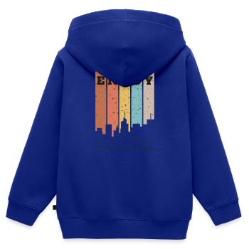 New York The City That Never Sleeps - Kinder Premium Organic Zip Hoodie - Royalblau - Hinten - AI Model Kid Male (0cm)