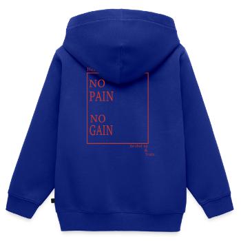 OHNE FLEIß KEIN PREIS - Kinder Premium Organic Zip Hoodie - Royalblau - Hinten - AI Model Kid Male (0cm)