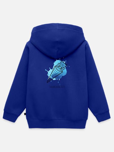 Schulkind 2023 - Kinder Premium Organic Zip Hoodie - Royalblau