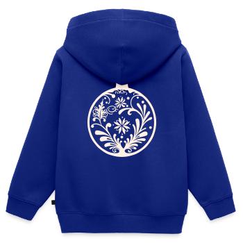 Weihnachtskugel Deko - Kinder Premium Organic Zip Hoodie - Royalblau - Hinten - AI Model Kid Male (0cm)