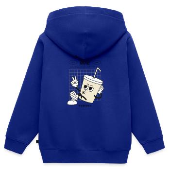 Just killin‘ time - Kinder Premium Organic Zip Hoodie - Royalblau - Hinten - AI Model Kid Male (0cm)