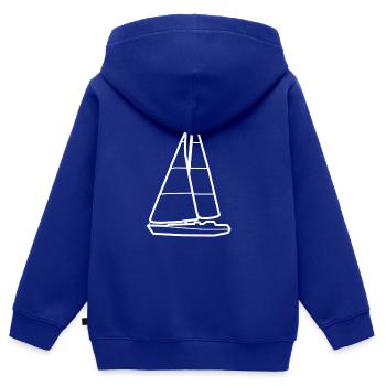 Segelboot, Yacht - Kinder Premium Organic Zip Hoodie - Royalblau - Hinten - AI Model Kid Male (0cm)