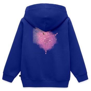 Ballerina - Kinder Premium Organic Zip Hoodie - Royalblau - Hinten - AI Model Kid Male (0cm)