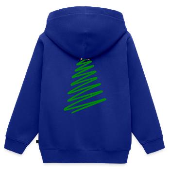 Christbaum Weihnachten Tanne - Kinder Premium Organic Zip Hoodie - Royalblau - Hinten - AI Model Kid Male (0cm)