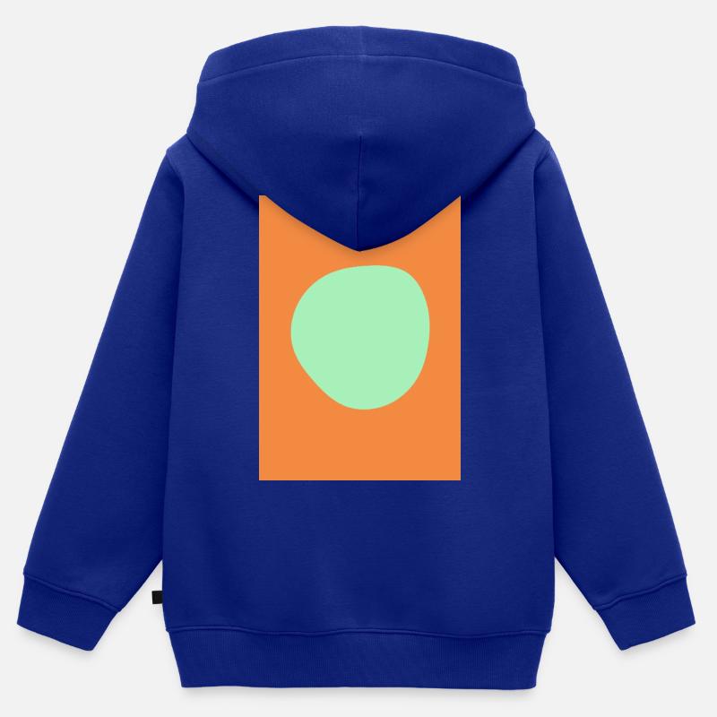 Résumé - Sweat Premium à capuche zippé enfant bio - bleu roi