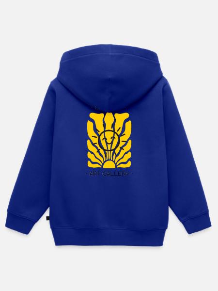 SunLight - Kinder Premium Organic Zip Hoodie - Royalblau