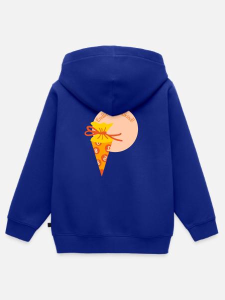 Endlich Schulkind Schultüte Geschenk - Kinder Premium Organic Zip Hoodie - Royalblau