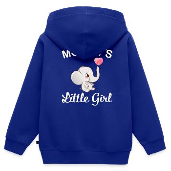 Mommy´s little girl kleine Tochter Mutterliebe süß - Kinder Premium Organic Zip Hoodie - Royalblau - Hinten - AI Model Kid Male (0cm)