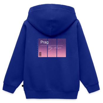 Prag, my love. Andenken MIT GPS Daten - Kinder Premium Organic Zip Hoodie - Royalblau - Hinten - AI Model Kid Male (0cm)