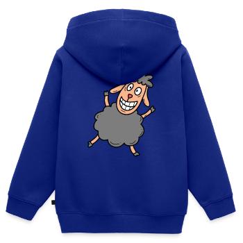 Schwarzes Schaf - Kinder Premium Organic Zip Hoodie - Royalblau - Hinten - AI Model Kid Male (0cm)