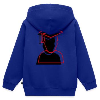 Student Diploma 2 - Kids Premium Organic Zip-up Hoodie - royal blue - Back - AI Model Kid Male (0cm)