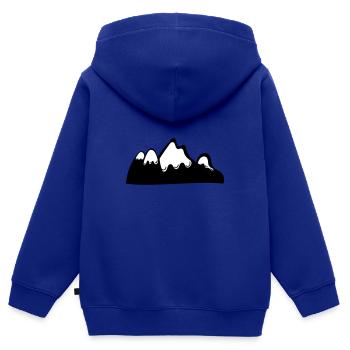 Berge Berg Gebirge 07 - Kinder Premium Organic Zip Hoodie - Royalblau - Hinten - AI Model Kid Male (0cm)