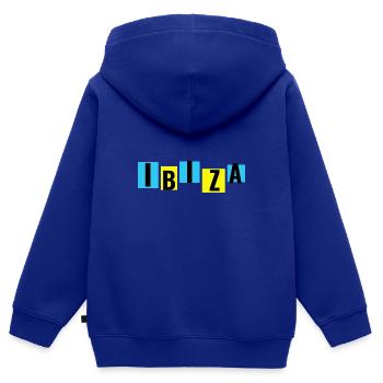 Ibiza, my love, Andenken und Party - Kinder Premium Organic Zip Hoodie - Royalblau - Hinten - AI Model Kid Male (0cm)