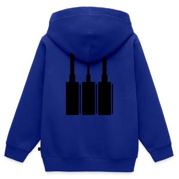 linden - Kinder Premium Organic Zip Hoodie - Royalblau - Hinten - AI Model Kid Male (0cm)