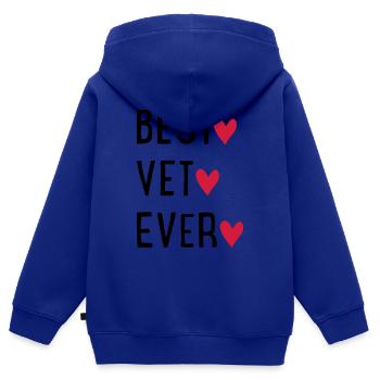 Tierarzt - Kinder Premium Organic Zip Hoodie - Royalblau - Hinten - AI Model Kid Male (0cm)