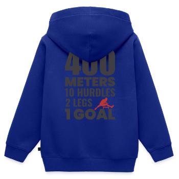 Hürden Hürdenlauf Hürdenläufer Läufer Athleten - Kinder Premium Organic Zip Hoodie - Royalblau - Hinten - AI Model Kid Male (0cm)