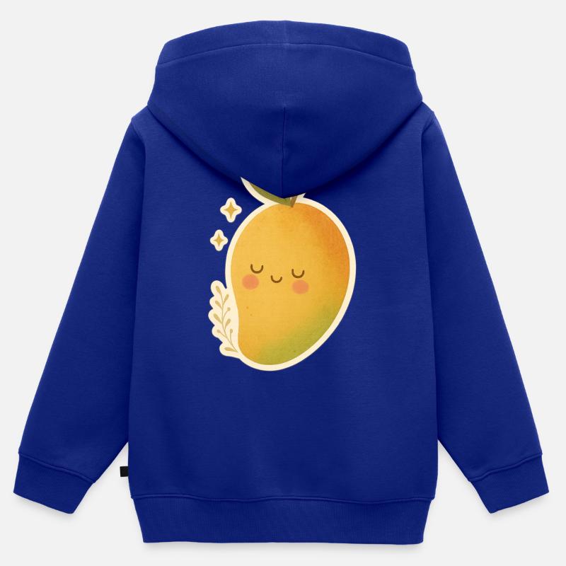 Boho Mango – Kinderkleidung & Geschenkidee - Kinder Premium Organic Zip Hoodie - Royalblau