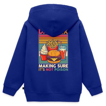Lustiger Papa Steuerdesign Vatertag Papa Papa Papa Papa - Kinder Premium Organic Zip Hoodie - Royalblau - Hinten - AI Model Kid Male (0cm)