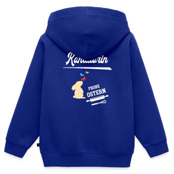 Konditorin Frohe Ostern Ostergeschenk Konditorei - Kinder Premium Organic Zip Hoodie - Royalblau - Hinten - AI Model Kid Male (0cm)