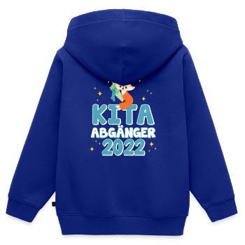 Kita Abgänger 2022 - Schulanfang Einschulung Junge - Kinder Premium Organic Zip Hoodie - Royalblau - Hinten - AI Model Kid Male (0cm)