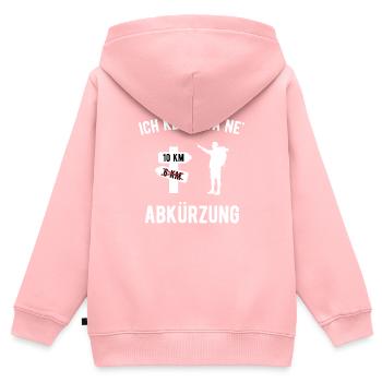 Ich kenn da ne Abkürzung - Kinder Premium Organic Zip Hoodie - Rosa - Hinten - AI Model Kid Female (0cm)
