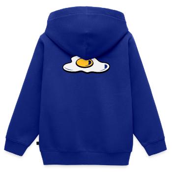Ein Spiegelei - Kinder Premium Organic Zip Hoodie - Royalblau - Hinten - AI Model Kid Male (0cm)