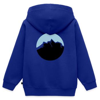 gebirge - Kinder Premium Organic Zip Hoodie - Royalblau - Hinten - AI Model Kid Male (0cm)