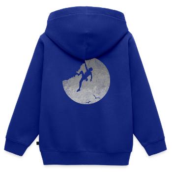 Climbing - Sweat Premium à capuche zippé enfant bio - bleu roi - Dos - AI Model Kid Male (0cm)