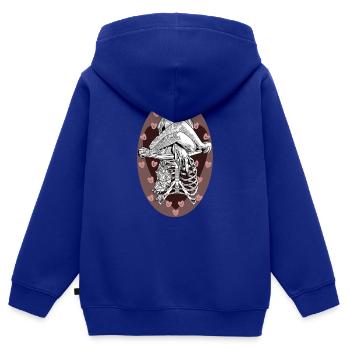 Be Yourself Gesellschaft Individualität Mindset se - Kinder Premium Organic Zip Hoodie - Royalblau - Hinten - AI Model Kid Male (0cm)