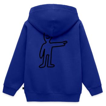 Show - Ligne - Sweat Premium à capuche zippé enfant bio - bleu roi - Dos - AI Model Kid Male (0cm)
