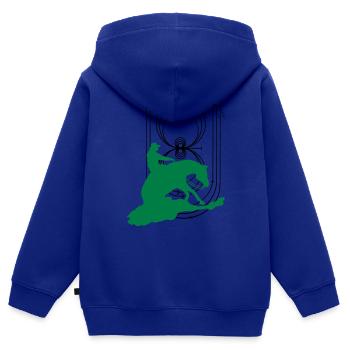Reining Pattern Sliding Stop - Kinder Premium Organic Zip Hoodie - Royalblau - Hinten - AI Model Kid Male (0cm)