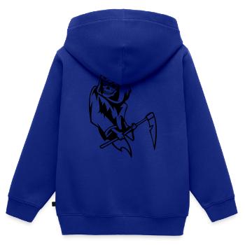sensemann_01 - Kinder Premium Organic Zip Hoodie - Royalblau - Hinten - AI Model Kid Male (0cm)