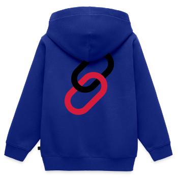 Link als Symbol - Kinder Premium Organic Zip Hoodie - Royalblau - Hinten - AI Model Kid Male (0cm)