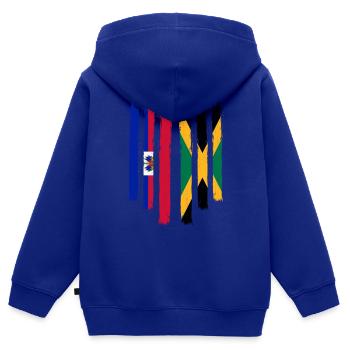 Haiti Haitianer Jamaika Kombination I Geschenk - Kinder Premium Organic Zip Hoodie - Royalblau - Hinten - AI Model Kid Male (0cm)