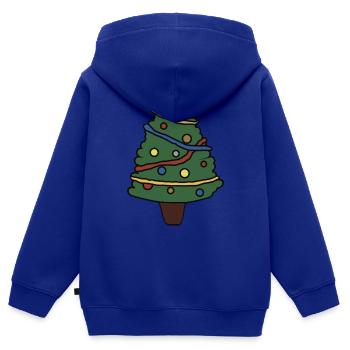 Tanne - Kinder Premium Organic Zip Hoodie - Royalblau - Hinten - AI Model Kid Male (0cm)