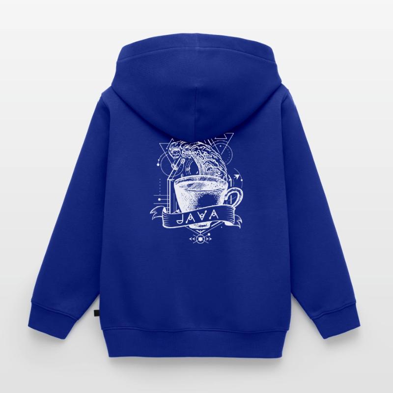 Langage de programmation Java Sweat Premium à capuche zippé enfant bio