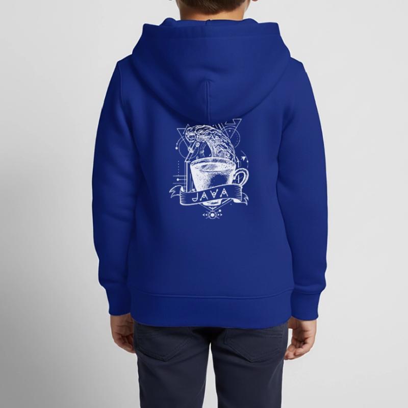 Langage de programmation Java Sweat Premium à capuche zippé enfant bio