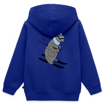ski baer 02 - Kinder Premium Organic Zip Hoodie - Royalblau - Hinten - AI Model Kid Male (0cm)