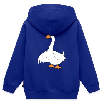 lustige Tiere zu Weihnachten - Kinder Premium Organic Zip Hoodie - Royalblau - Hinten - AI Model Kid Male (0cm)