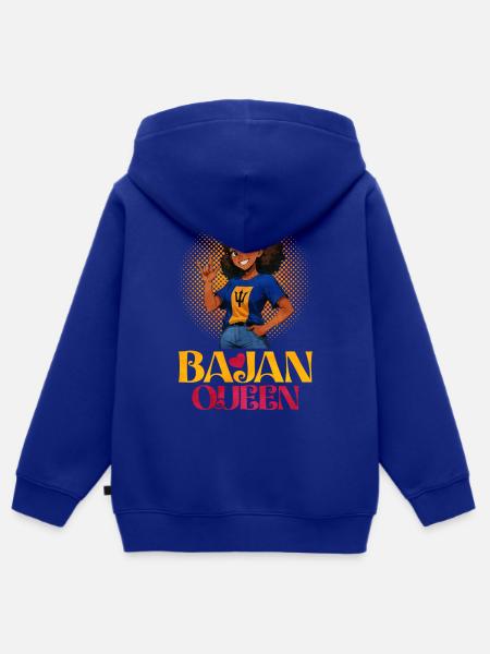 Barbados Queen Baja Queen - Kinder Premium Organic Zip Hoodie - Royalblau