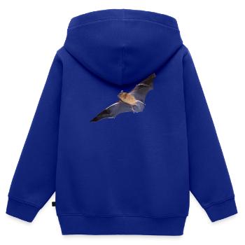 Chauve-souris - Sweat Premium à capuche zippé enfant bio - bleu roi - Dos - AI Model Kid Male (0cm)