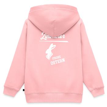 Zimmerer Frohe Ostern Ostergeschenk Zimmerei - Kinder Premium Organic Zip Hoodie - Rosa - Hinten - AI Model Kid Female (0cm)