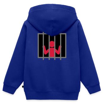 Captive Man - Sweat Premium à capuche zippé enfant bio - bleu roi - Dos - AI Model Kid Male (0cm)